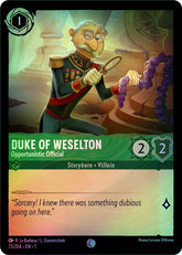 Lorcana TFC - Duke of Weselton: Opportunistic Official